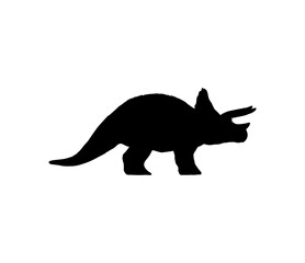 silhouette of a Triceratops. Vector illustration