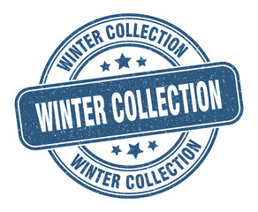 winter collection stamp. winter collection label. round grunge sign