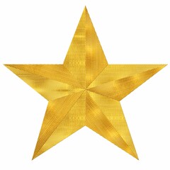 Fototapeta premium golden star isolated on white background