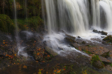 Fototapeta na wymiar Keila waterfall, one of the most famous in Estonia