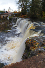 Keila waterfall, one of the most famous in Estonia