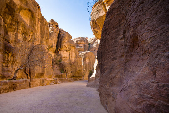 Landscape of The Siq Canyon, Petra, Jordan