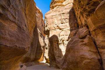 Landscape of The Siq Canyon, Petra, Jordan