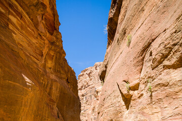 Landscape of The Siq Canyon, Petra, Jordan