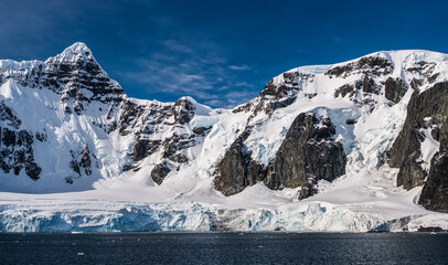 Mountains along the Neumayer Channel, Antarctic Peninsula, Antarctica © David Parker