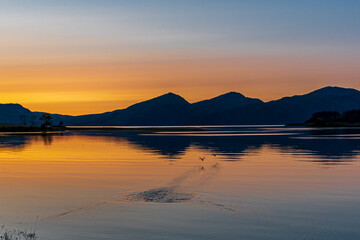 Fototapeta premium Sunset over Loch Linnhe
