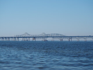 Chesapeake Bay Bridge view from beach