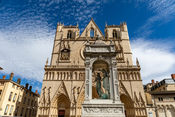 Fototapeta na wymiar Saint-Jean Baptiste Cathedral, Lyon, Rhone, France