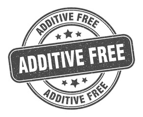 additive free stamp. additive free label. round grunge sign