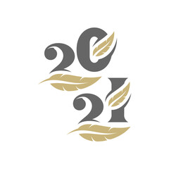 2021 logo vector template, Creative 2021 logo design concepts, Icon symbol, Happy new year logo
