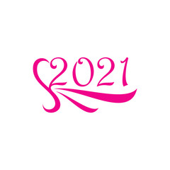 2021 logo vector template, Creative 2021 logo design concepts, Icon symbol, Happy new year logo