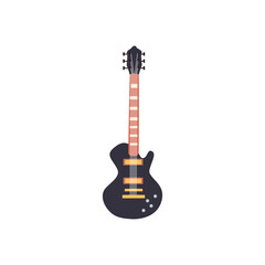 guitar electric instrument flat style icon vector design