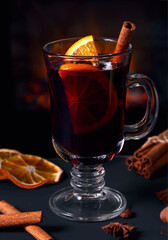 mulled wine with spices