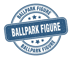 ballpark figure stamp. ballpark figure label. round grunge sign