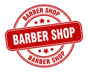 barber shop stamp. barber shop label. round grunge sign