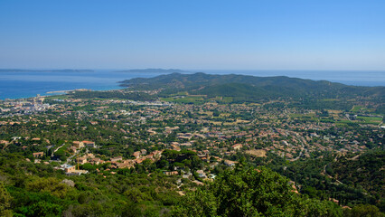 Fototapeta na wymiar View on Bormes les mimosa city, Provence