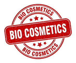bio cosmetics stamp. bio cosmetics label. round grunge sign