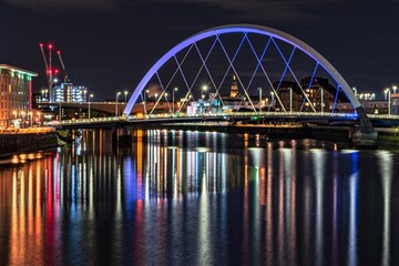 Plakat Glasgow at night