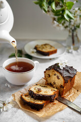 a piece of cake with tea