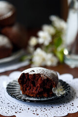 chocolate cake on a plate