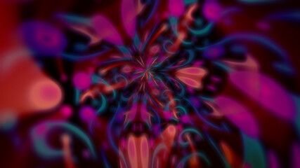 Abstract bright neon pink background with shapes.