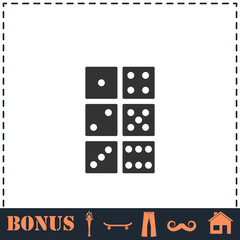 Dice icon flat