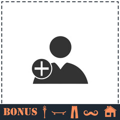 Add user icon flat