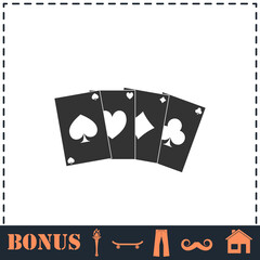 Poker icon flat