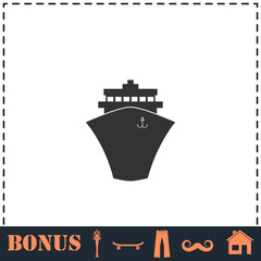 Ship icon flat