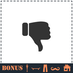 Thumbs down icon flat