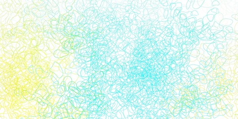 Fototapeta premium Light blue, yellow vector background with random forms.