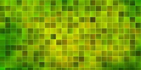 Light Green, Yellow vector pattern in square style.