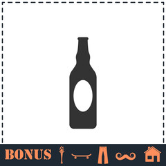 Bottle icon flat
