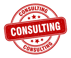 consulting stamp. consulting label. round grunge sign