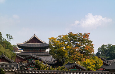 Changdeokgung Palace and autumn, a UNESCO World Heritage Site in Seoul, South Korea