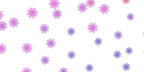 Light Purple, Pink vector natural layout with flowers.