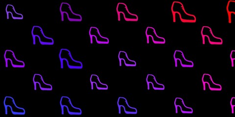 Dark blue, red vector template with businesswoman signs.