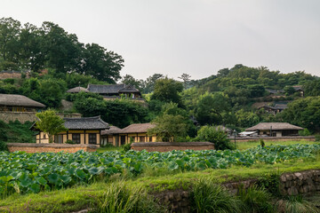Fototapeta na wymiar Yangdong Village, a UNESCO World Heritage Site in Gyeongju, South Korea