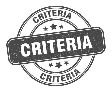 criteria stamp. criteria label. round grunge sign