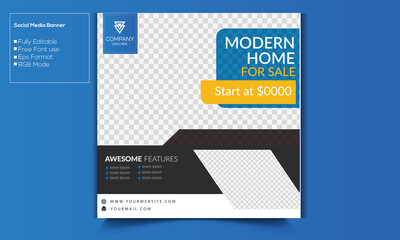 Real Estate Sales Promotion Banner for Social Media