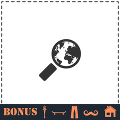 Global search icon flat