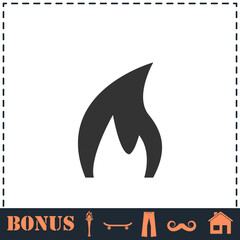 Fire icon flat