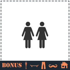 Lesbian icon flat