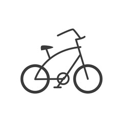 bicycle with big frame in white background