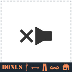 Mute icon flat