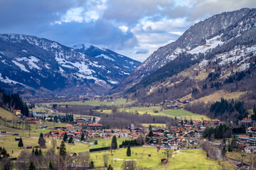 Fototapeta na wymiar Panorama of Bad gastein ski resort Austria