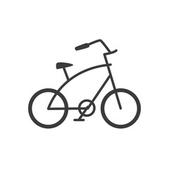 Fototapeta premium bicycle with big frame on white background