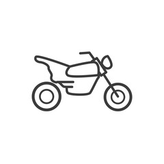 Fototapeta premium motorcycle icon transport, line style, on white background