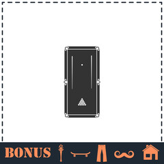 Billiards icon flat