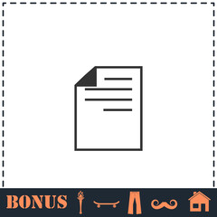Document icon flat